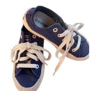 Converse Midnight Navy Espadrille- Girls size 10.5